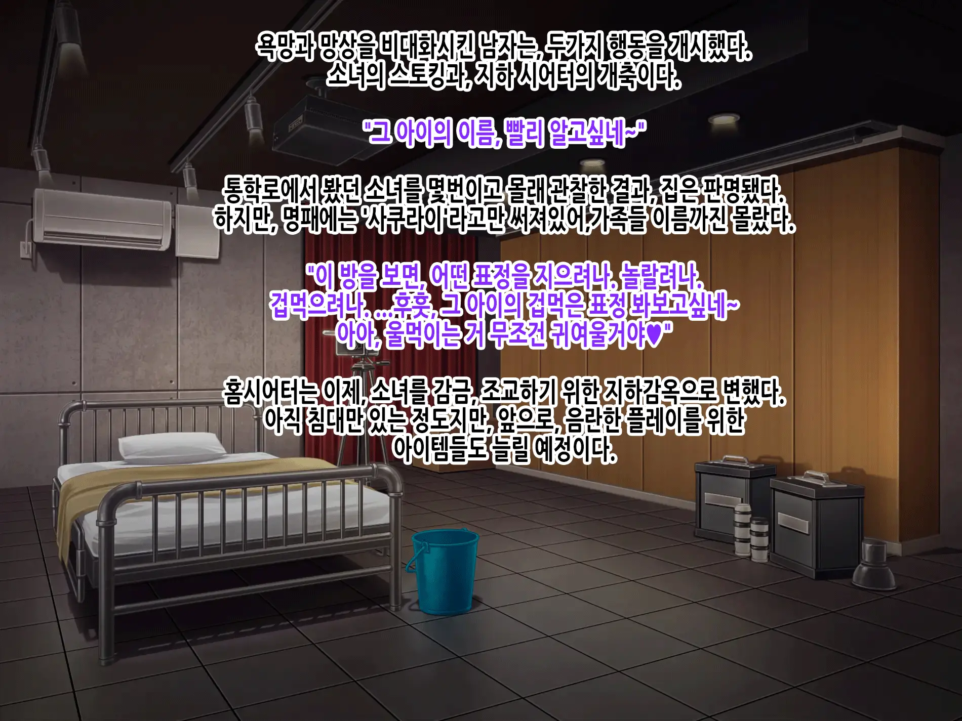 Yuukai JK Sakurai Hina Kankin Choukyou Chiiku Kiroku ～Boku No Tenshi To Chika Seikatsu～ | 유괴 JK 사쿠라이 히나 감금조교치육기록 ~나의 천사와 지하생활~